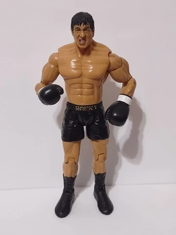 2006 Jakks Pacific Rocky Balboa Figure. Loose. Black Trunks. Mason Dixon Cover