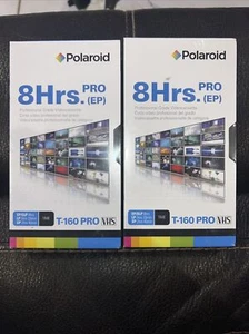 New Sealed 8 Hour Polaroid Blank T-160 Pro VHS Recording Tape Professional Grade - Picture 1 of 4