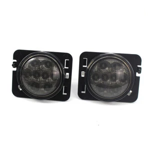 Eyebrow LED Smoke Light Turn Signal Fender Side Fit For Jeep Wrangler 07-17 - Picture 1 of 8