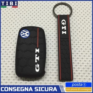 Portachiavi VW GOLF 4 5 6 POLO PASSAT TOURAN TIGUAN + Cover chiave gomma SET GTI - Foto 1 di 4