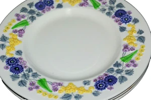 ANTIQUE DEVON GEORGE JONES &SONS CRESCENT CHINA ENGLAND LOT 6 BREAD & B PLATES  - Picture 1 of 9