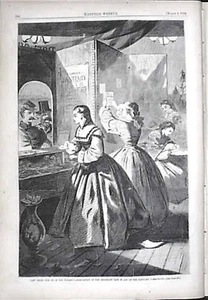 GUERRA CIVILE HARPER'S 1864 HOMER STAMPA ARTISTICA BROOKLYN FAIR MORTON'S FORD LIBEY PRIGIONE - Foto 1 di 12