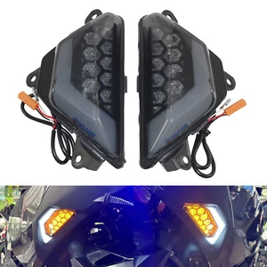 Smoke E-Mark LED Front Turn Signal DRL Light For KAWASAKI Ninja 500 SE 2024-2025 - Picture 1 of 11