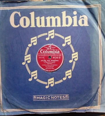 BERLIOZ  SHELLAC 78  FRANCE ADIEU DES BERGERS CHORALE CATHEDRALE DE STRASBOURG - Photo 1/3