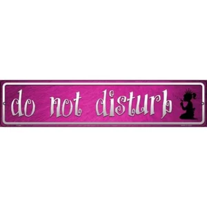 Do Not Disturb Pink 4"x18" metal street sign plaque Home Door Garage Wall Deco - Picture 1 of 1