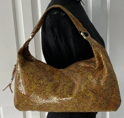 Hobo International Paulette Gold Autumn Paisley Baguette  Shoulder Purse/Bag - Image 1 of 4