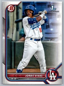 2022 Bowman - Prospects #BP-24 Jorbit Vivas (RC) Los Angeles Dodgers MLB Card - Picture 1 of 2