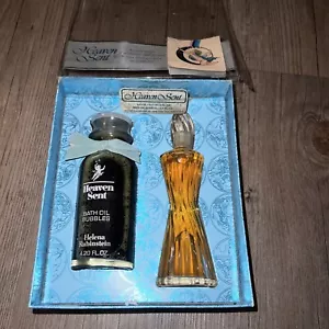 Vintage Helena Rubenstein Heaven Sent scent Perfume & bath oil bubbles set RARE - Picture 1 of 5