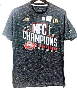 NFL San Francisco 49ers Men's T Shirt NFC Champions Charcoal Black Size M New - Picture 1 of 4