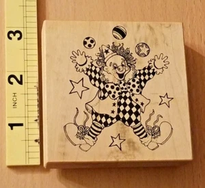 Juggling Clown  PSX G-053 Wood Mounted Rubber Stamp  RETIRED - Picture 1 of 9