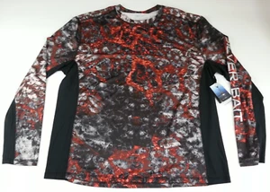 NEW NWT Silver Bait Long Sleeve Shirt Size XL Mens Red Black Fishing Top - Picture 1 of 12