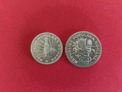 Romania 1 Leu & 2 Lei 1951 ; KM 78a & KM79a - Image 1 of 4