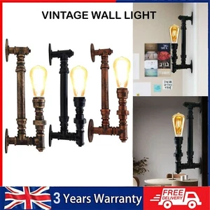 Vintage Steampunk Industrial Corridor Long Water Pipe Wall Lamp Retro Wall Light - Picture 1 of 33