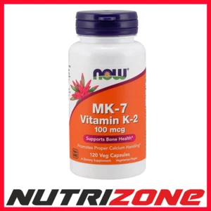 Now Foods MK-7 Vitamin K-2 100mcg Supports Bone Health - 120 vcaps - Picture 1 of 16