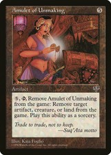 Amulet of Unmaking Mirage PLD Artifact Rare MAGIC THE GATHERING CARD ABUGames