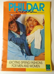 Patrones tejidos vintage 1993 Phildar Creations moda de primavera para hombre y mujer - Imagen 1 de 12