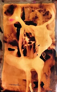 Tonito Original Painting.THE Dance.Natural dynamic flowing art.Mystical figures - Picture 1 of 3