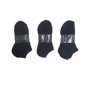 Definitions New York Socks low profile black - 12 Pairs - Picture 1 of 5