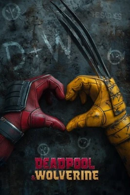 2024 Marvel Deadpool And Wolverine Movie Poster 11X17 Ryan Reynolds Jackman 🍿