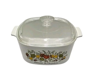 Vintage Corning Ware A-3-B Spice Life Le Persil La Sauge Casserole Lid A7C 3 Qrt - Picture 1 of 5