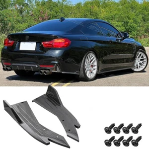 For 4 Series F32 F33 F82 F83 Carbon Rear Spats Bumper Diffuser Splitter Canards - Foto 1 di 5