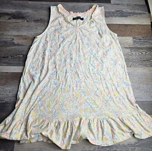 Lauren Ralph Lauren Black Label Women's Nightgown Ruffle Hem Medium Floral - Picture 1 of 10