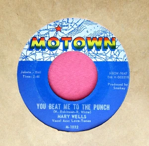 MARY WELLS - You Beat Me to the Punch - clean 45 rpm - Motown 1032 - Picture 1 of 2