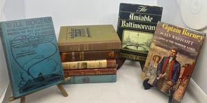 Mixed Lot of 8 Vintage Novel Books Copyright Dates 1935 to 1975 All Hardcover - Picture 1 of 24