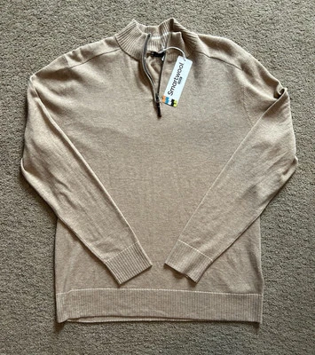 NEW SmartWool Sparwood Sweater Mens L Toasted Coconut Heather - Image 1 of 4