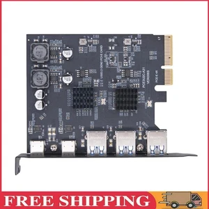 PCI Express X4 to USB C + USB3.2 Gen2 10Gbps Adapter Expansion Card(2USBC+3USB) - Bild 1 von 12