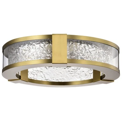 Nuvo Lighting 62/2002 Darrow 14"W Flush Mount Ceiling Fixture - Brass - Image 1 of 4