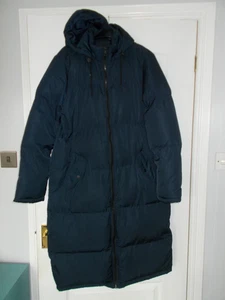 Ladies Brave Soul longline puffer padded navy jacket Size 14 UK - Picture 1 of 4