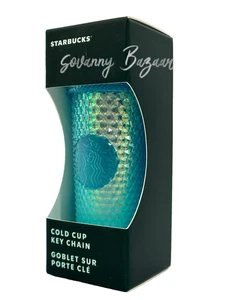 BRANDNEU Starbucks Glacier Blue Ombre Nieten Ornament Schlüsselanhänger 2023 Cold Cup - Bild 1 von 7
