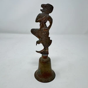 Thailändischer Tisch Messing Glocke Hindu Affe Gott Hanuman Vintage 6,5”x2” religiöses Dekor - Bild 1 von 6