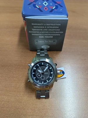 FOSSIL BQ-9375 Orologio Uomo Multifunzione Cronografo Analogico-Digitale Acciaio - Immagine 1 di 4