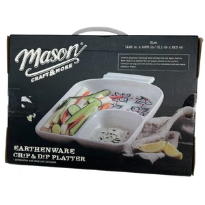 Mason Craft & More Steingut Chip & Dip Platte Neu im Karton - Bild 1 von 10