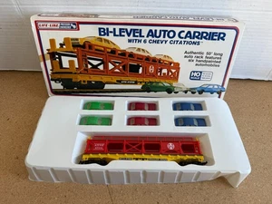Life Like 8089 HO Scale Train Santa Fe Bi-Level Auto Carrier W/ 6 Chevy Kit  - Picture 1 of 2