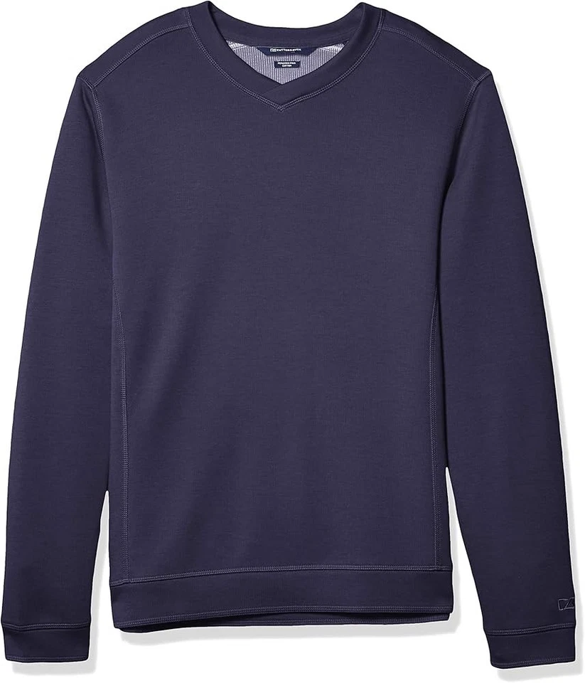 Cutter & Buck Men's Gray Cotton V-Neck Sweatshirt Pullover, Size 2XL Navy Blue - Image 1 of 4