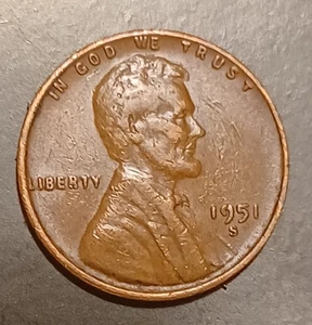 Centavo Lincoln Wheat 1951-S 1C BN | Circulado  - Imagen 1 de 6