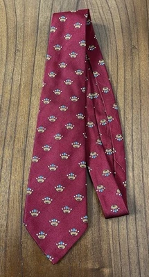 Corbata CHANEL King Seda Hecha en Italia Rojo Oro Azul Blanco París AOP RARA Foto 1 de 4