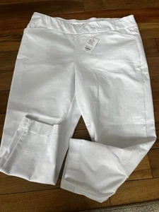 Croft & Barrow Damen Pull-Up weiß gerade mittelhohe Leibhöhe Hose Größe 18P kurz neu - Bild 1 von 8