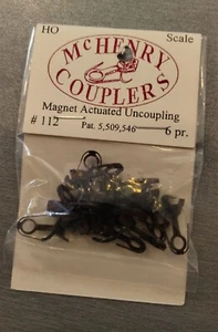 McHenry Couplers 6 Pair Pack #112 HO Scale Magnet Actuated Uncoupling - Picture 1 of 2
