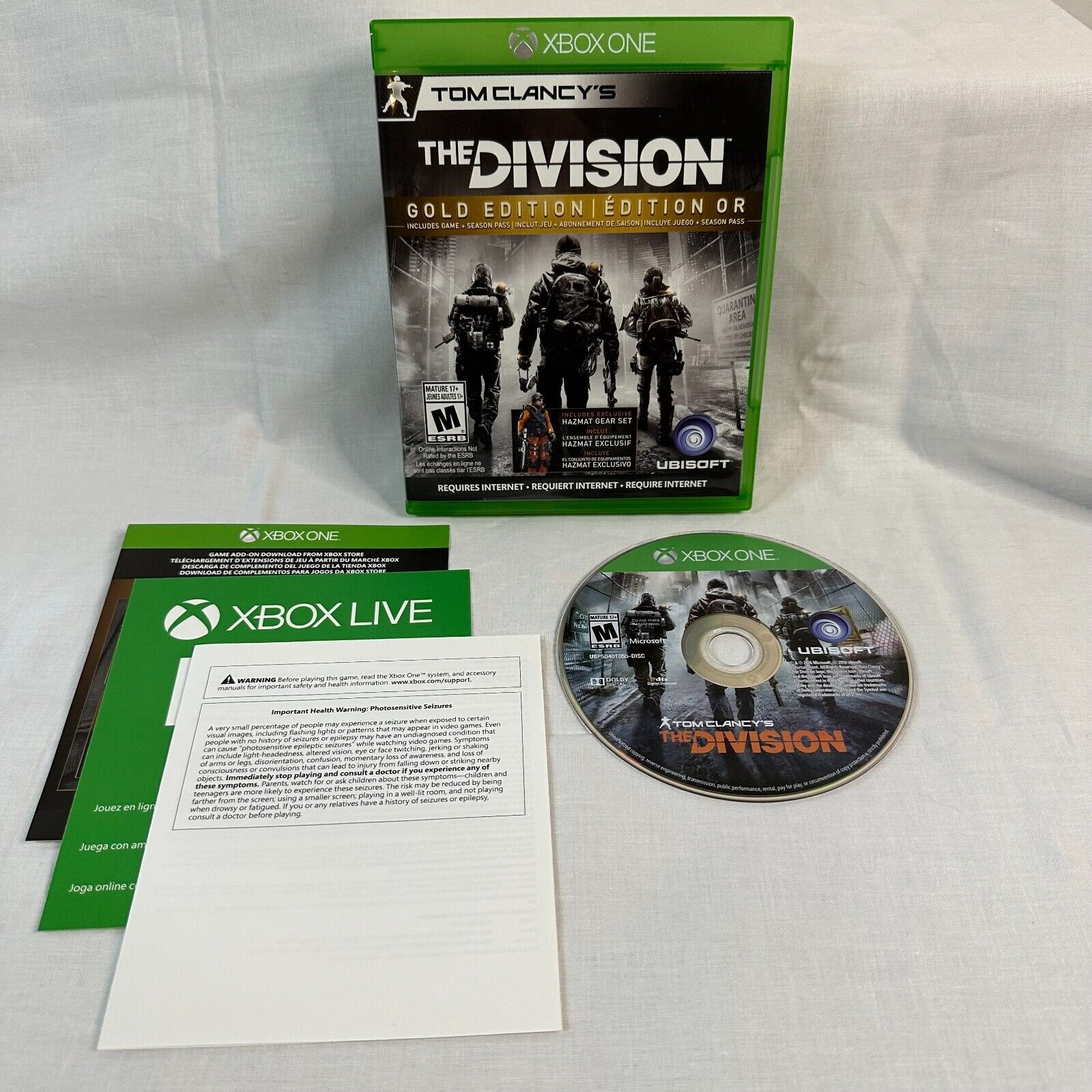 Tom Clancy's The Division -- Gold Edition (Microsoft Xbox One, 2016)