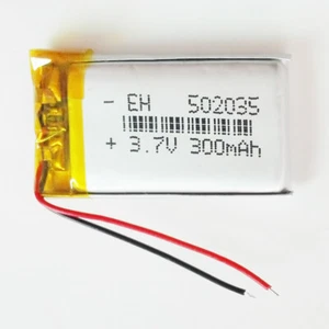 3,7 V 300 mAh LiPo Polymer Akku für Mp3 Bluetooth Headset 502035 - Bild 1 von 5