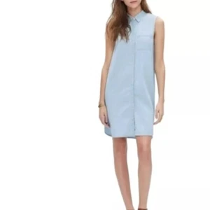 MADEWELL Hemdblusenkleid Chambray Light Indigo Denim ärmellos Größe XS - Bild 1 von 8