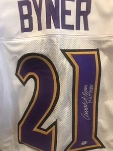 Earnest Byner autographed signed jersey White NFL Baltimore Ravens PSA COA - Picture 1 of 1