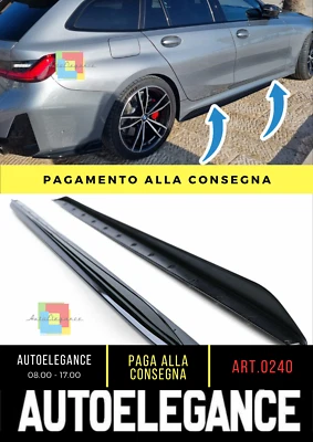 0240🔥SOTTO MINIGONNE ADATTE PER BMW SERIE 3 G20 NERO LUCIDO ABS🔥 - Immagine 1 di 4