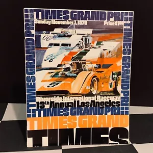 SIGNED JIM HALL & VIC ELFORD 1970 RIVERSIDE CAN-AM GRAND PRIX RACE PROGRAMME M8D - Picture 1 of 9
