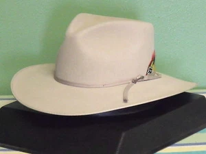 SOMBRERO VAQUERO OCCIDENTAL DELANTERO PELLIZCADO STETSON 5X PIEL FIELTRO DUNE - Imagen 1 de 5