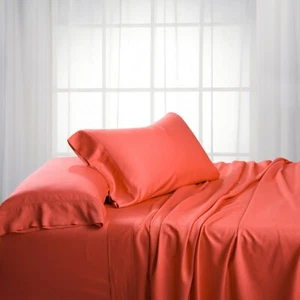 Hybrid Rayon From Bamboo Sheet 100% Bamboo Cotton Sheet 300 Thread Count Set - Picture 1 of 12